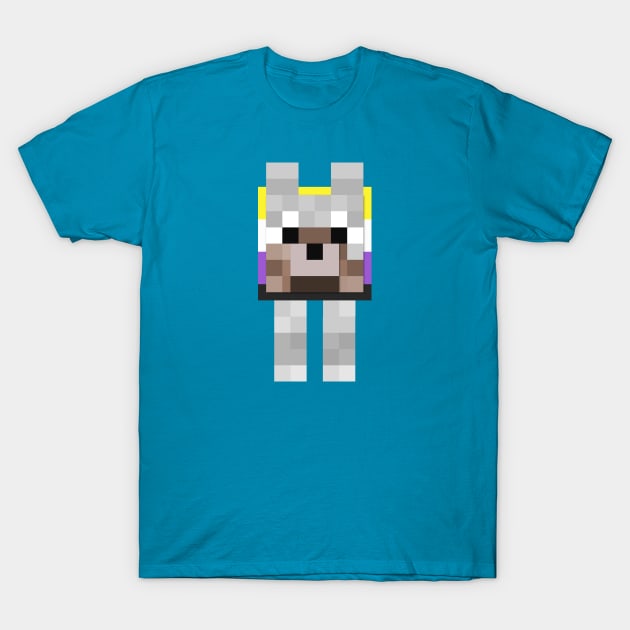 Minecraft Wolf Nonbinary Pride Collar T-Shirt by hannahjgb